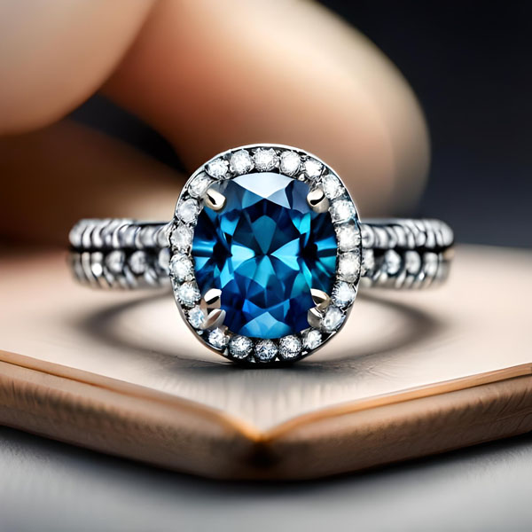 How to choose a blue diamond ring based on hand shape and size