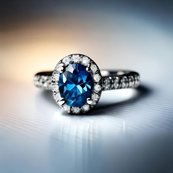 How to pair a blue diamond ring with other jewelry