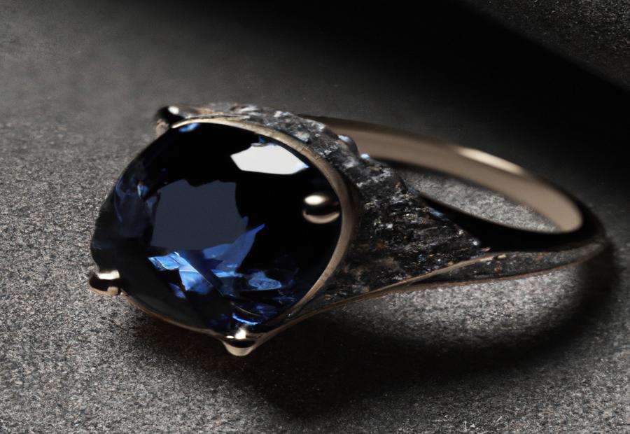 Comparing Black and Blue Diamond Rings 