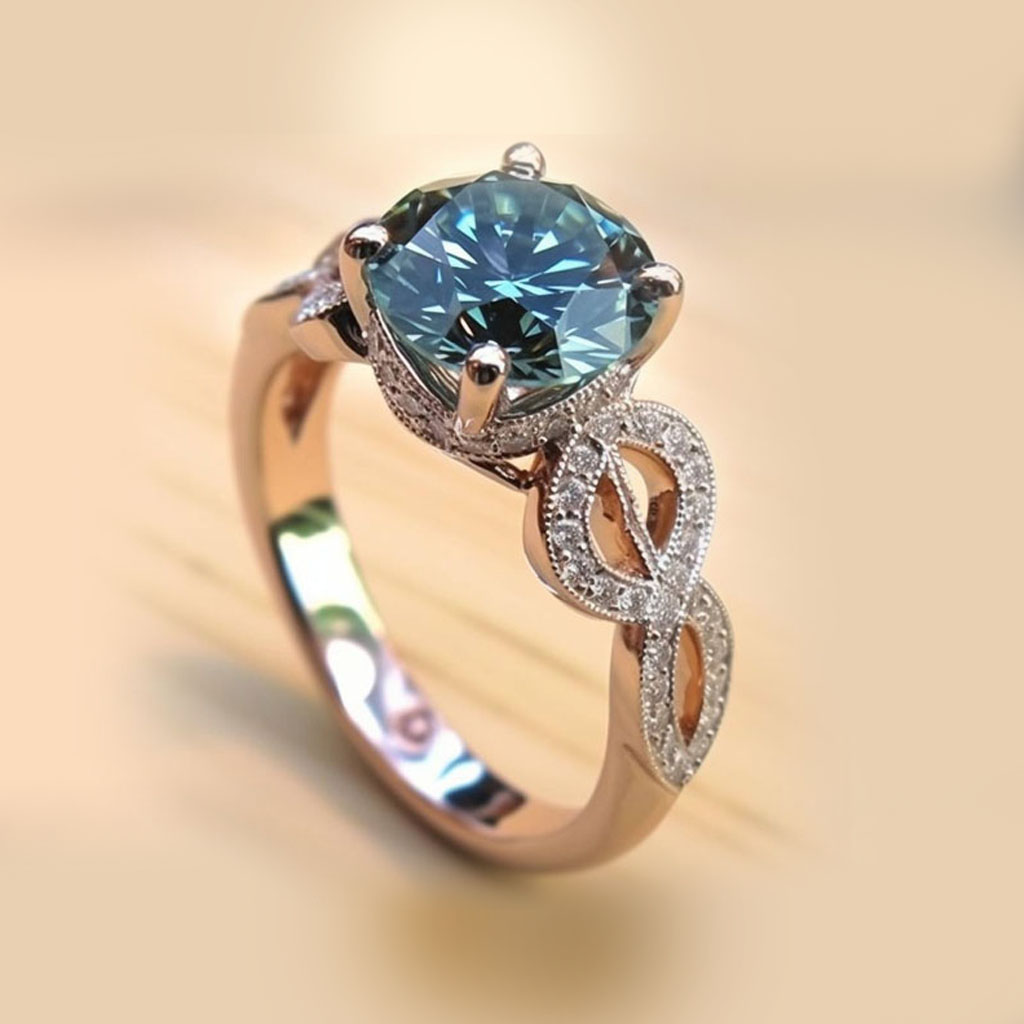 What are conflict-free blue diamonds in rings