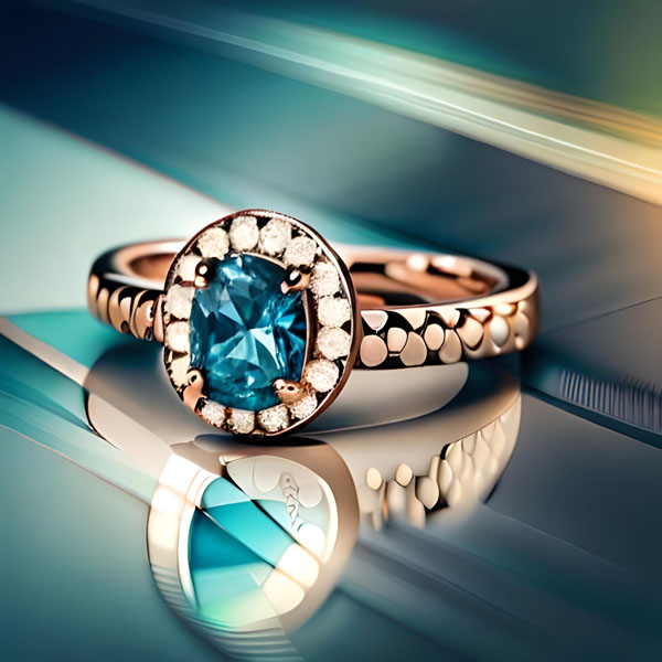 What are the price ranges for a blue diamond ring