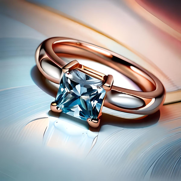 What are the pros and cons of solitaire blue diamond rings