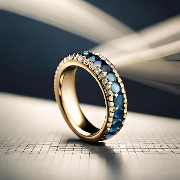 What is the meaning of a blue diamond eternity ring