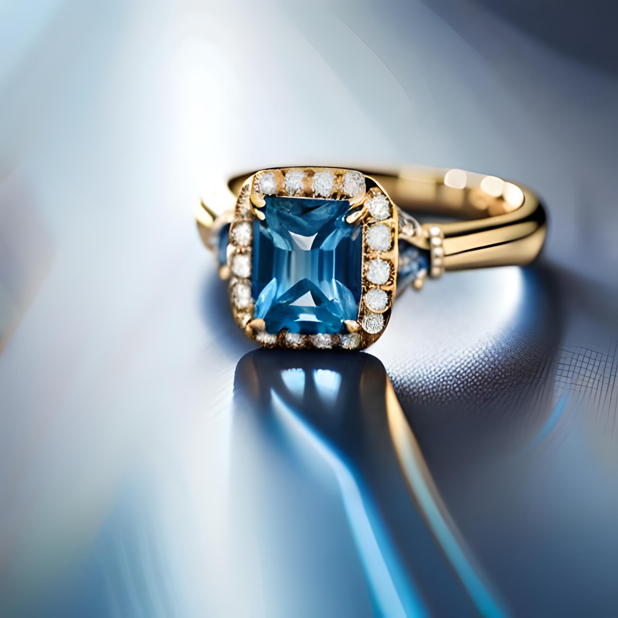 What's the significance of a three-blue-diamond ring